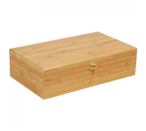 Набор массажных камней из базальта в коробке из бамбука (36 шт.) НК-1Б