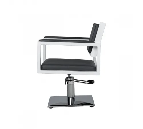 Парикмахерское кресло Дуглас на белом каркасе