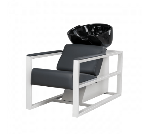 Парикмахерская мойка Дуглас на белом каркасе