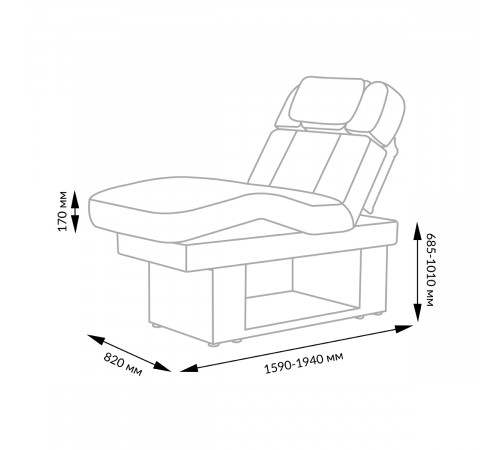 СПА кушетка МД-313А с подогревом, 4 мотора