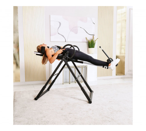 Инверсионный стол складной DFC STYLE чёрный, U-образный фиксатор