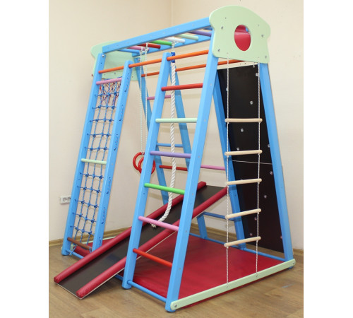 Детский спортивный комплекс Баскет 8 со скалодромом