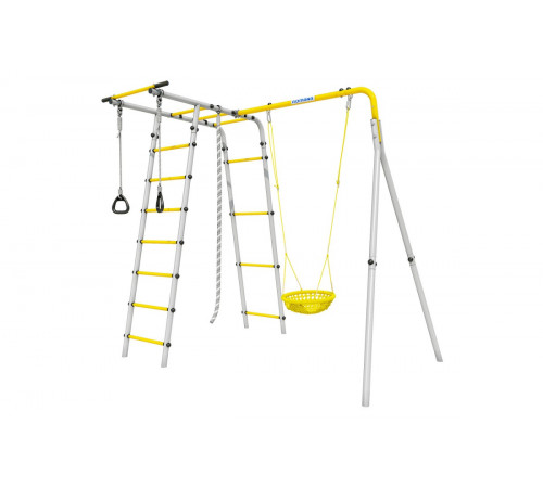 Детский спортивный комплекс для дачи ROMANA Лесная поляна - 3 (желтый/серый)