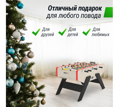 Игровой стол UNIX Line Футбол - Кикер (140х70см) Light Wood