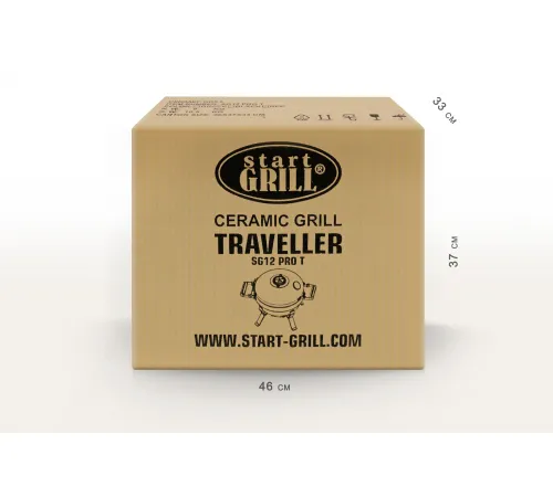 Портативный керамический гриль TRAVELLER 12 дюймов (зеленый) (30,5 см)