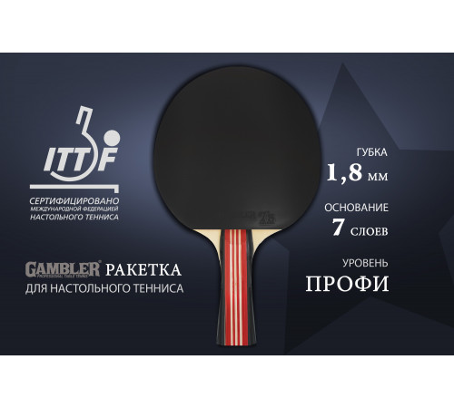 Ракетка Gambler 2 STAR (коническая)