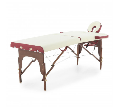 Массажный стол складной деревянный JF-AY01 2-х секционный (темная рама)