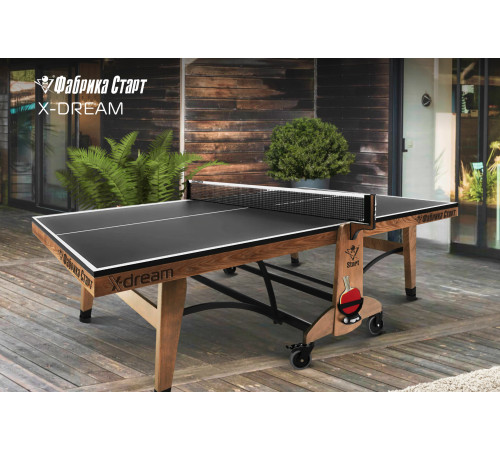 Стол теннисный X-dream ФС (Дуб натуральный(natur-wood), ЛДСП Графит)