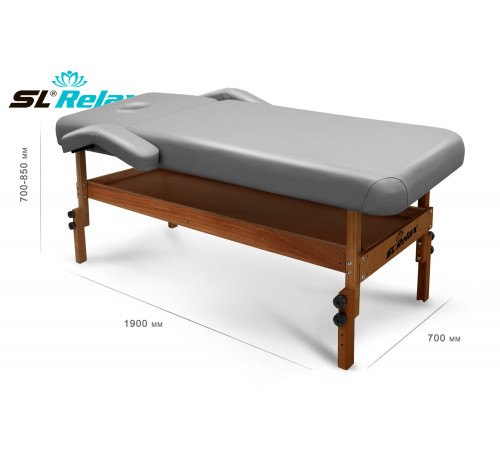 Массажный стол Relax Comfort-М серая кожа (№6)