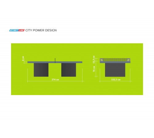 Теннисный стол Start Line City Power DESIGN Всепогодный