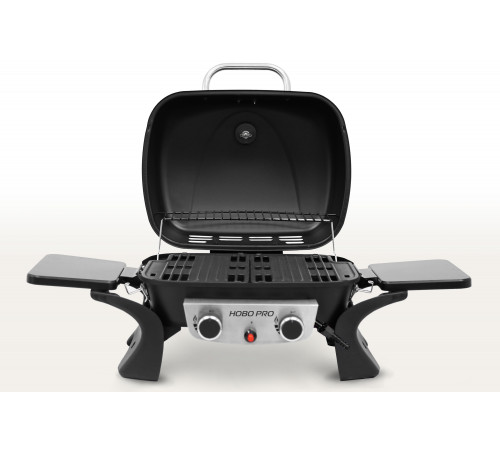 Комплект: Портативный газовый гриль 2 горелки и Подставка складная для газового гриля HOBO PRO