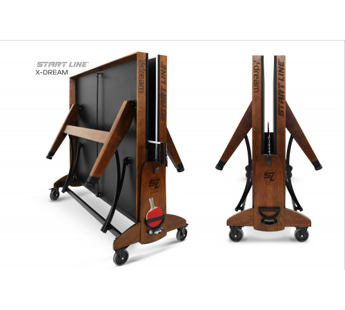 Стол теннисный X-dream Start Line (Дуб натуральный(natur-wood), ЛДСП Графит)